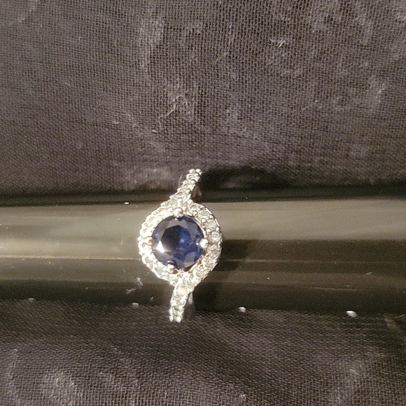 Dark Blue Sapphire Ring - Picture 1 of 9